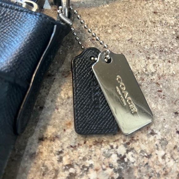 Coach Black Textured Leather Crossbody Bag With Gold Accents - Picture 3 of 6